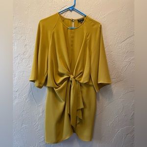 Topshop Mustard Mini Dress